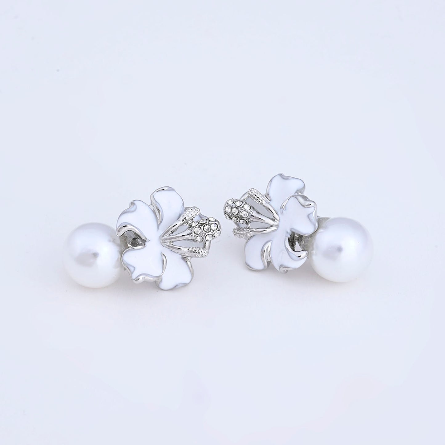 Baby Flower and Pearl Earrings