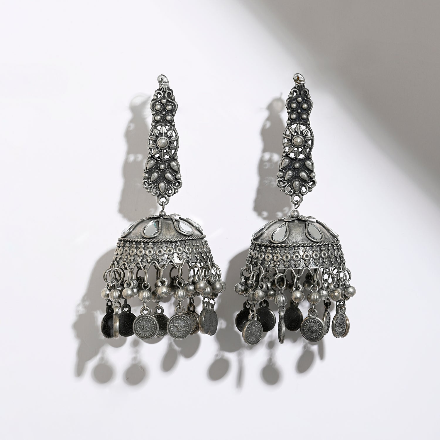 Buy Silver Bird Design Pearl Stone Stud Earrings by NOOR BY SALONI at Ogaan  Online Shopping Site