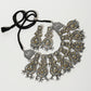 Aisha Oxidised Necklace With Earrings