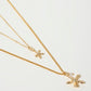 Star Fish Rhinestone Crystal Layered Necklace