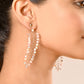 Hand Weaved Glass Crystal Pink Combination Leaf Earrings