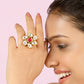 Vintage India Ruby Rose Ring