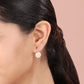 Textured Coin Disc Hoop Earrings