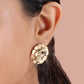Flower Petal Pearl Drop Earrings