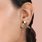 Drop Hammered Stud Earrings