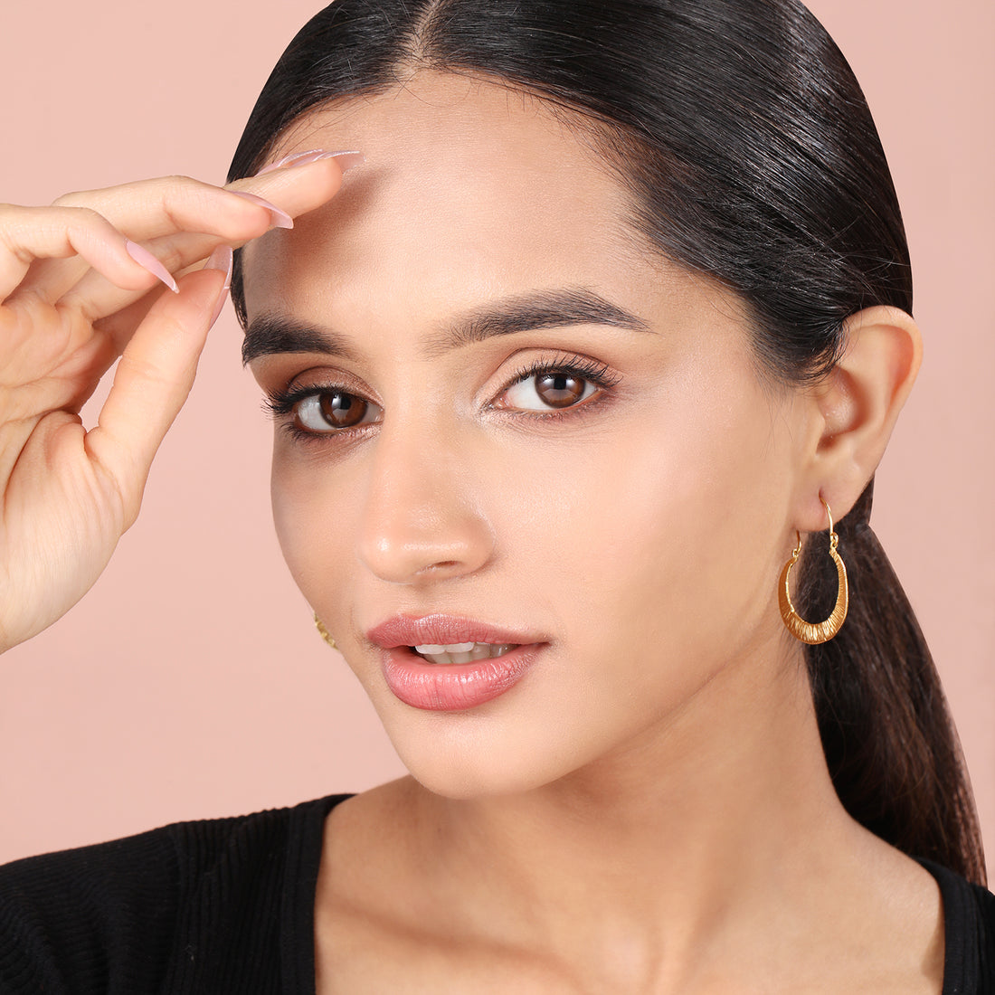 Textured Hoop Earrings