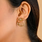 Flower Circular Stud Earrings