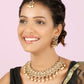 Traditional India Cream Pearl Necklace Set With Earrings
