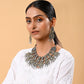 Aisha Oxidised Necklace With Earrings