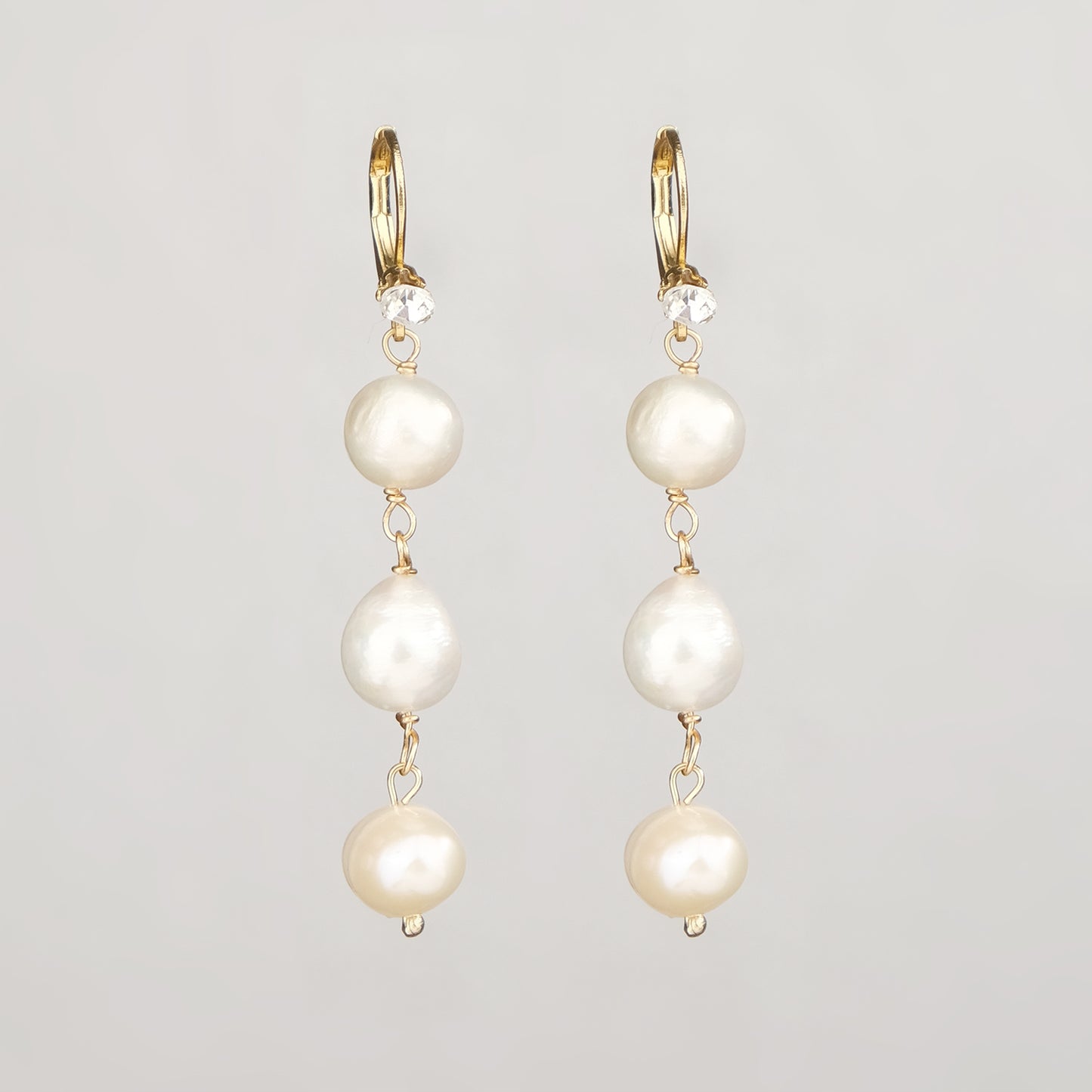 Real Pearl Drop Earrings