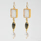 Gemstone Baroque Pearl Drop Earrings