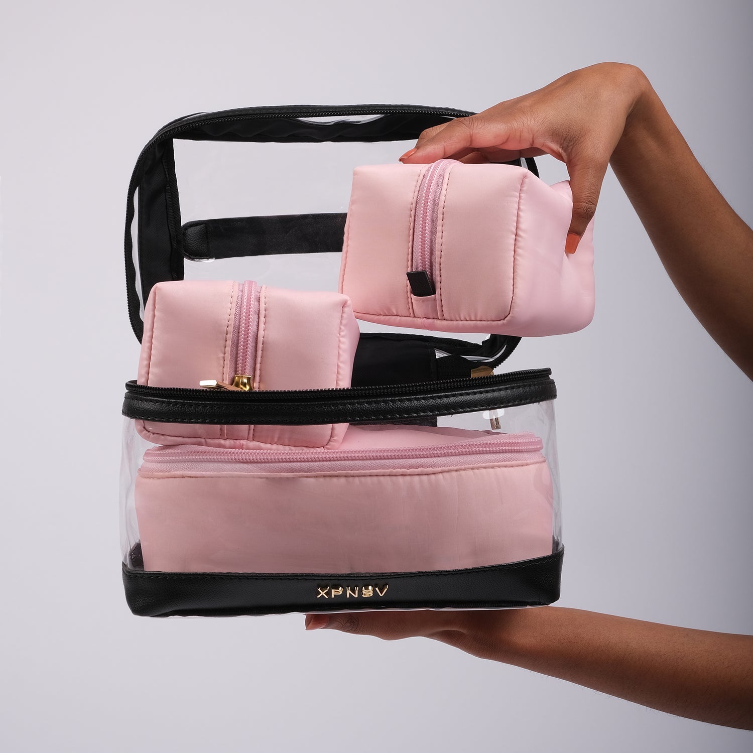 4-In-1 Jet Set Travel Kit Bag - Pink