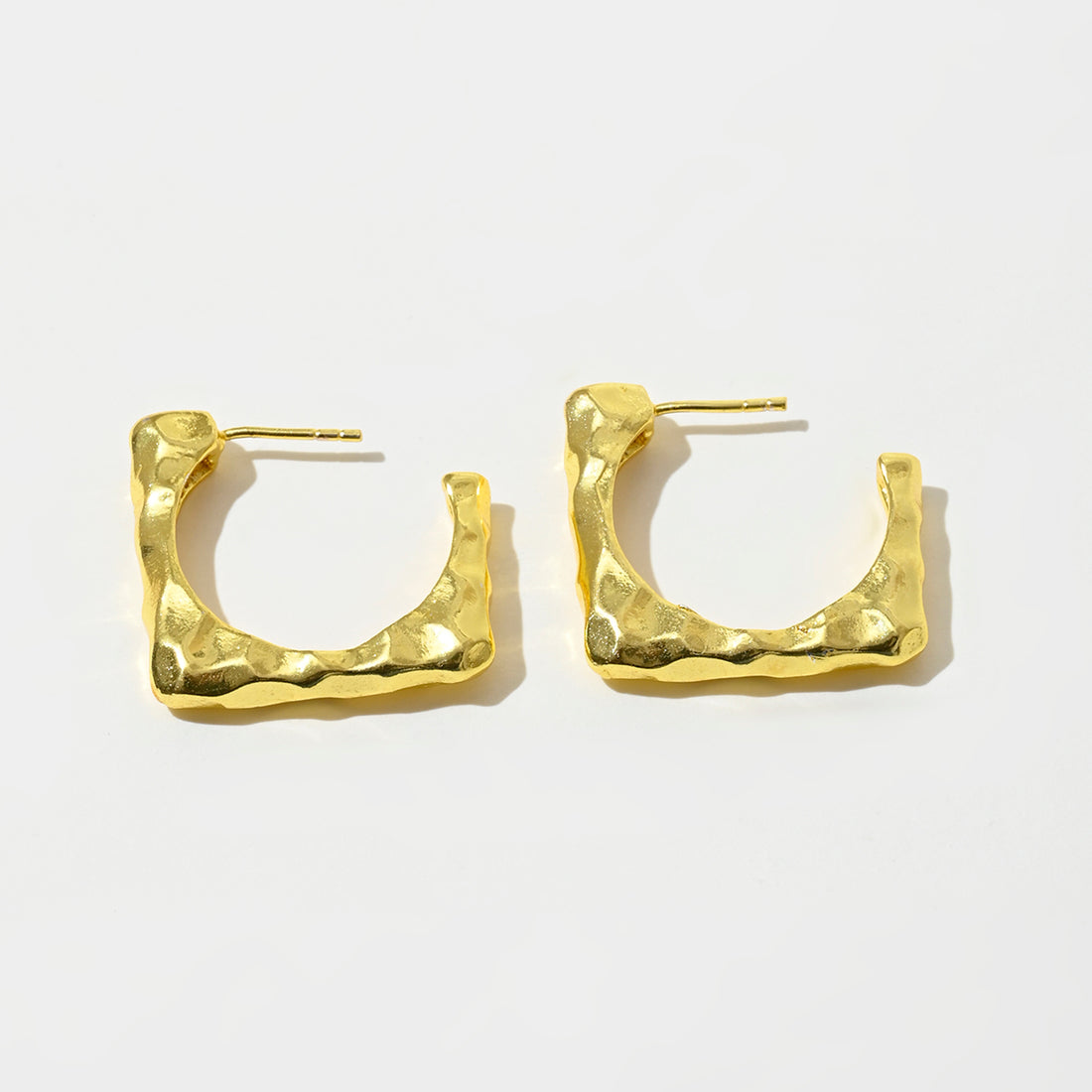 Textured Square Hoop Earrings