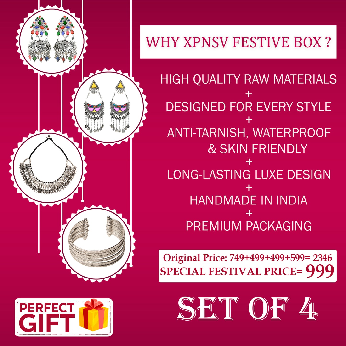 Oxidized Festival Gift Box - Set of 4