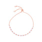 Rose Gold and Glass Stone Tennis Bracelet
