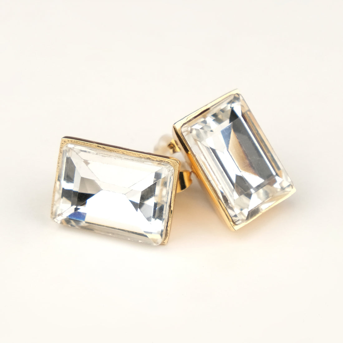 Slate Crystal Stud Earrings