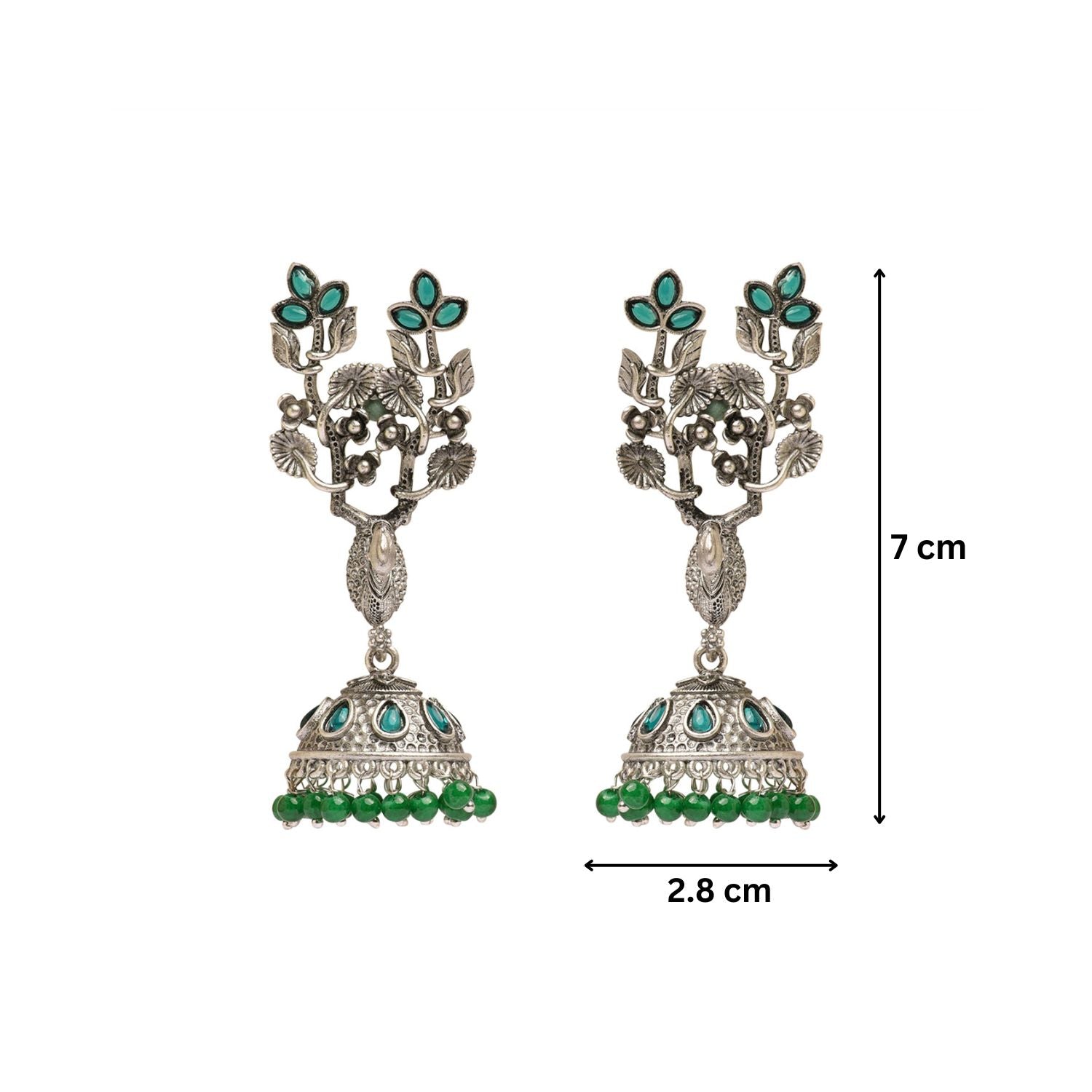 Vintage Majestic Peacock Drop Earrings