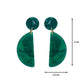 Emerald Green Geometrical Resin Earrings