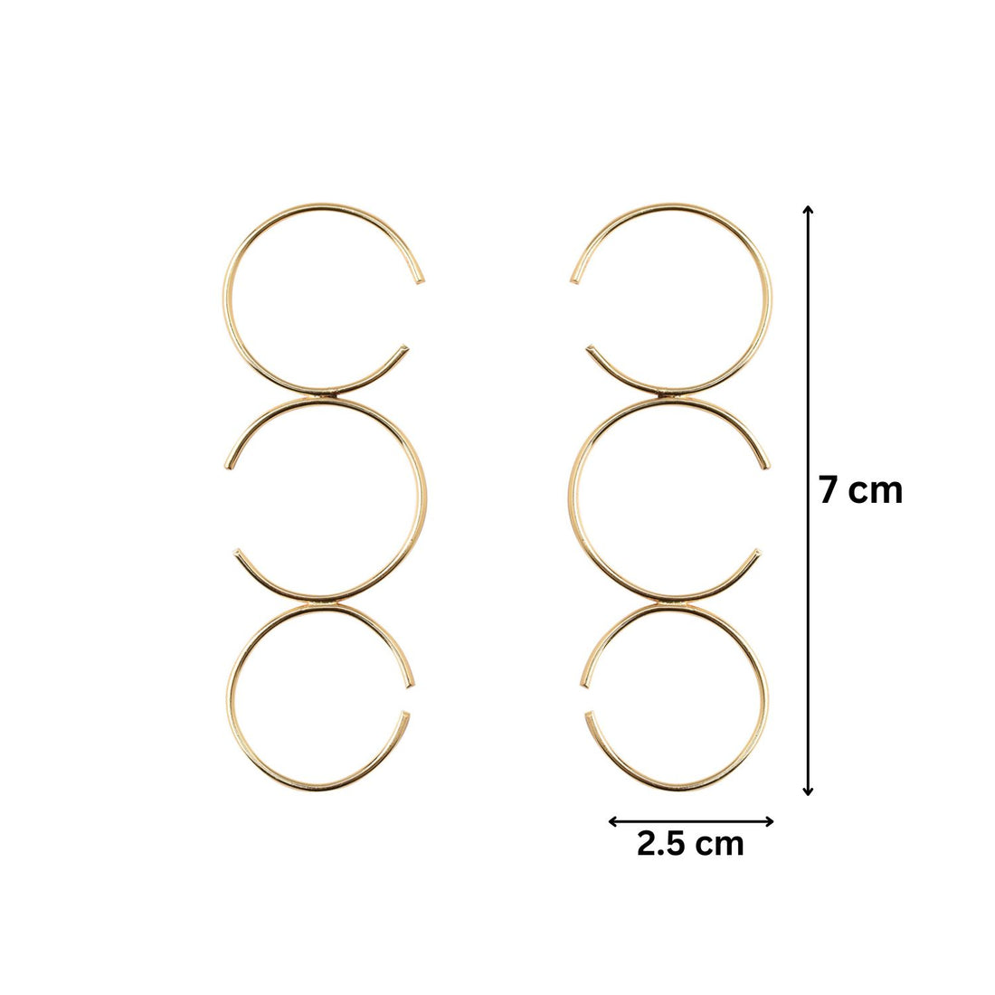 Trio Disc Hoops Earrings