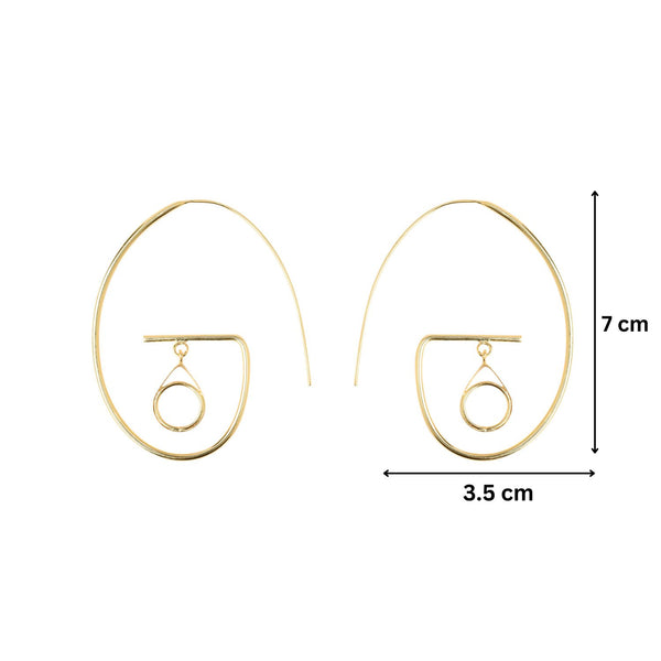 Luxe Oval Dangler Drop Earrings