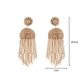 Bling Dazzle Golden Tassel Earrings