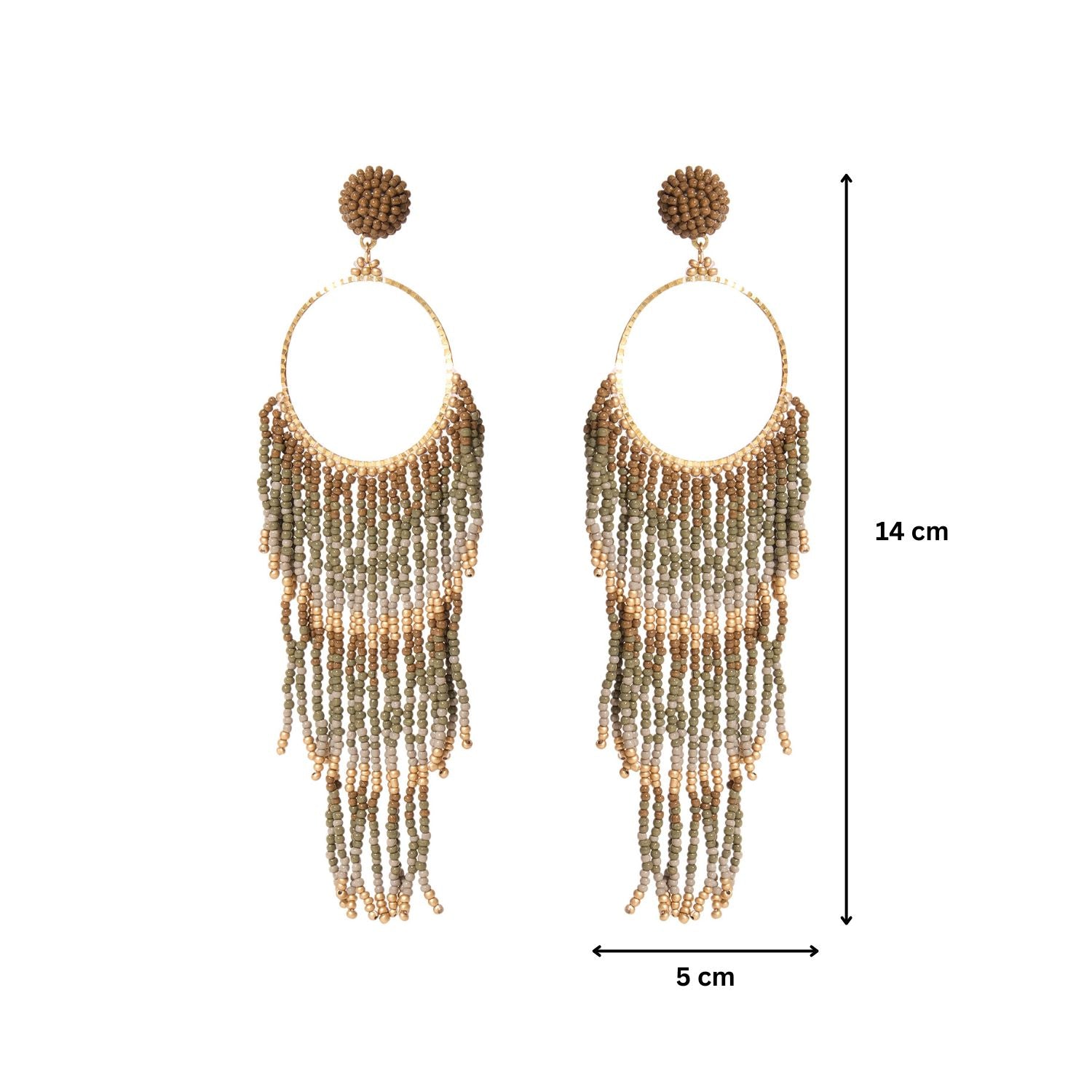 Tassel Whirlwind Drop Beads Earrings