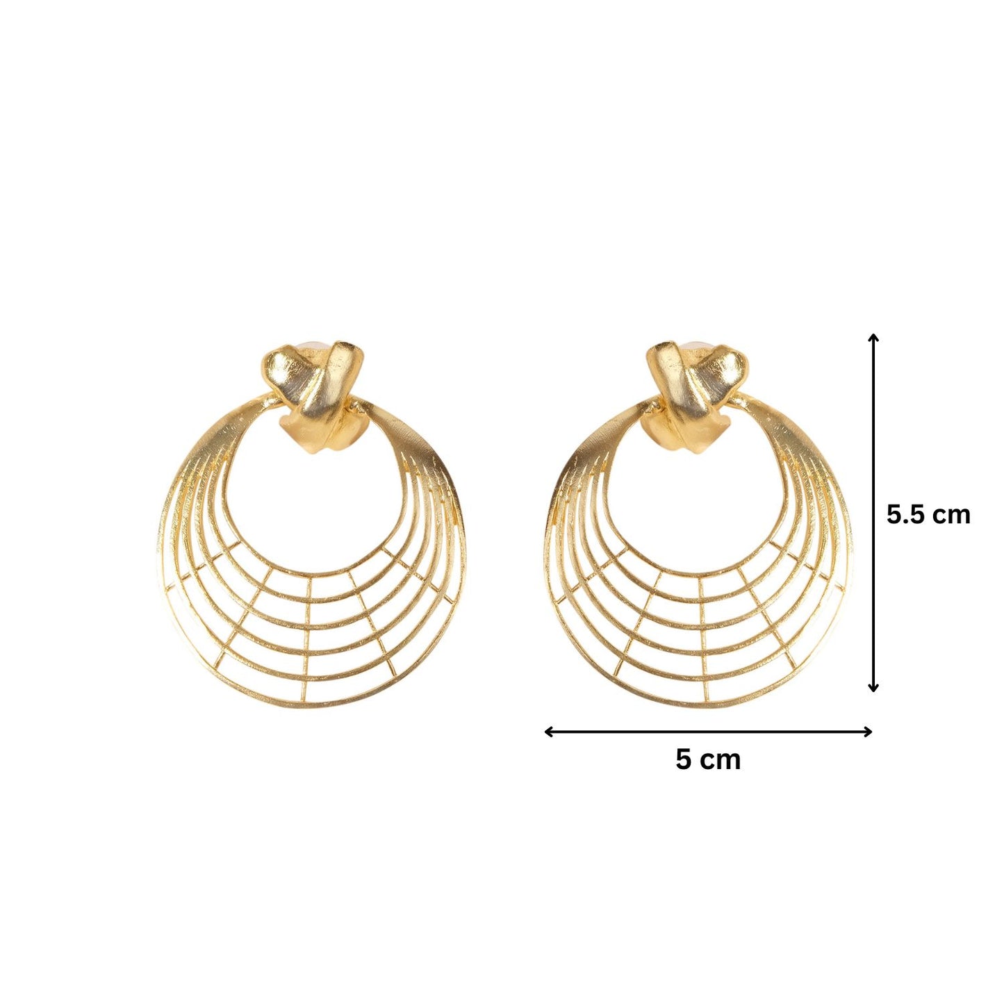 Gilded Halo Orbit Gold Earrings