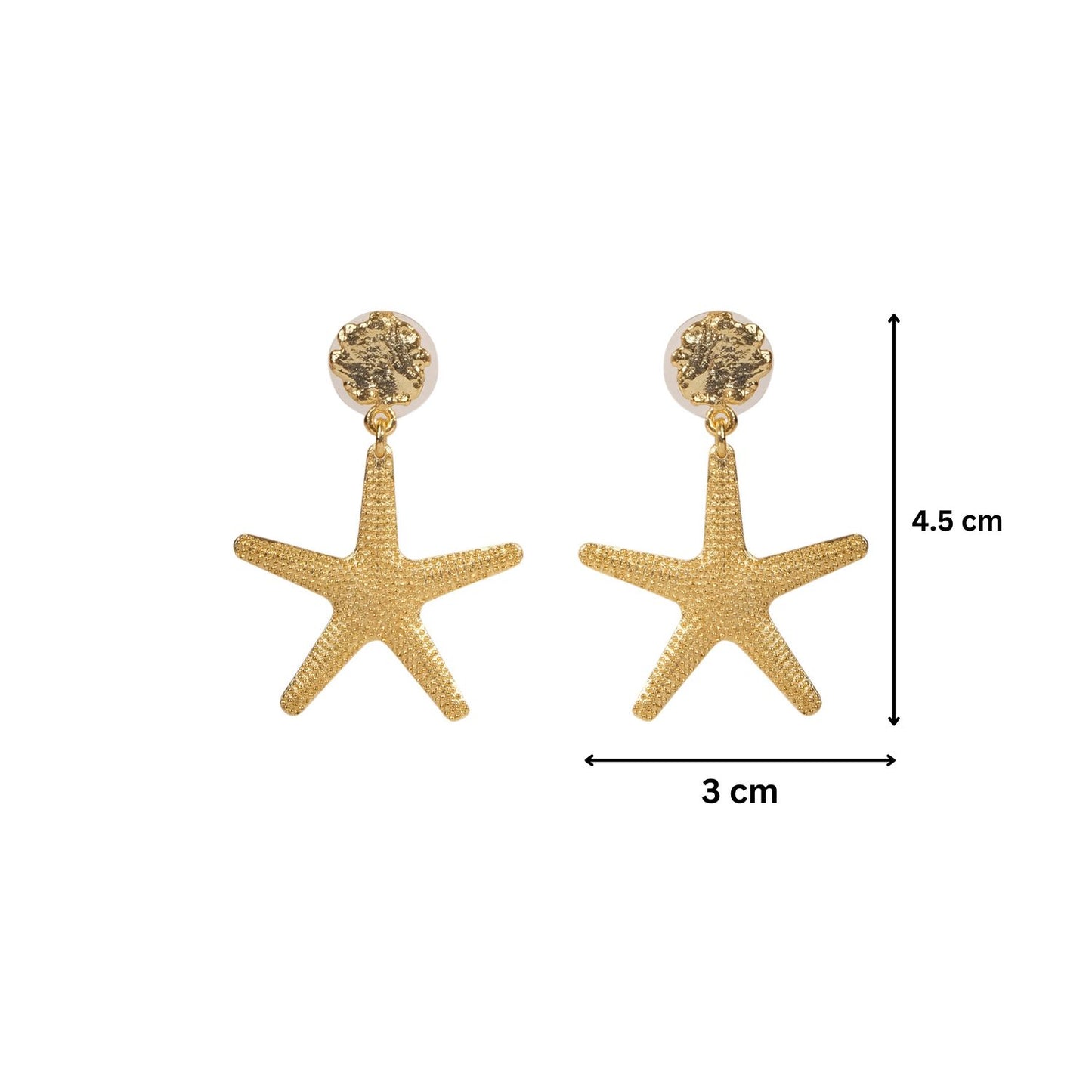 Dainty Starfish Drop Earrings