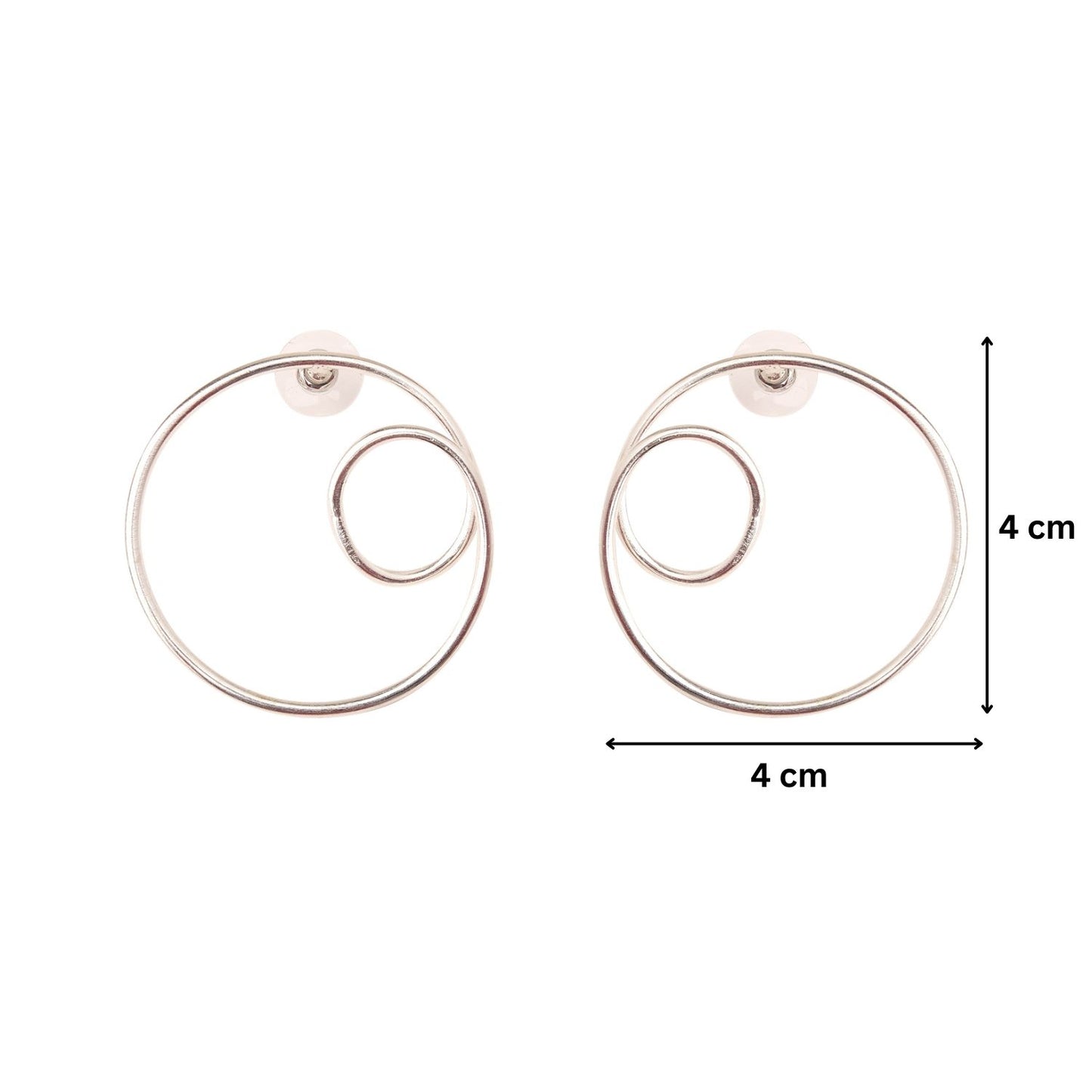 Spiral Swirl Hoop Earrings