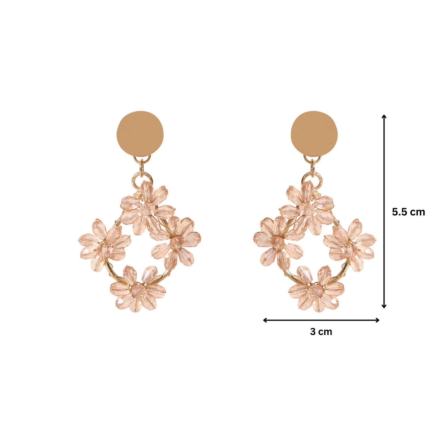 Tetra Floral Dangler Earrings