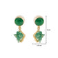Green Jade Dangler Earrings