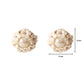 Floral Pearl Stud Earrings