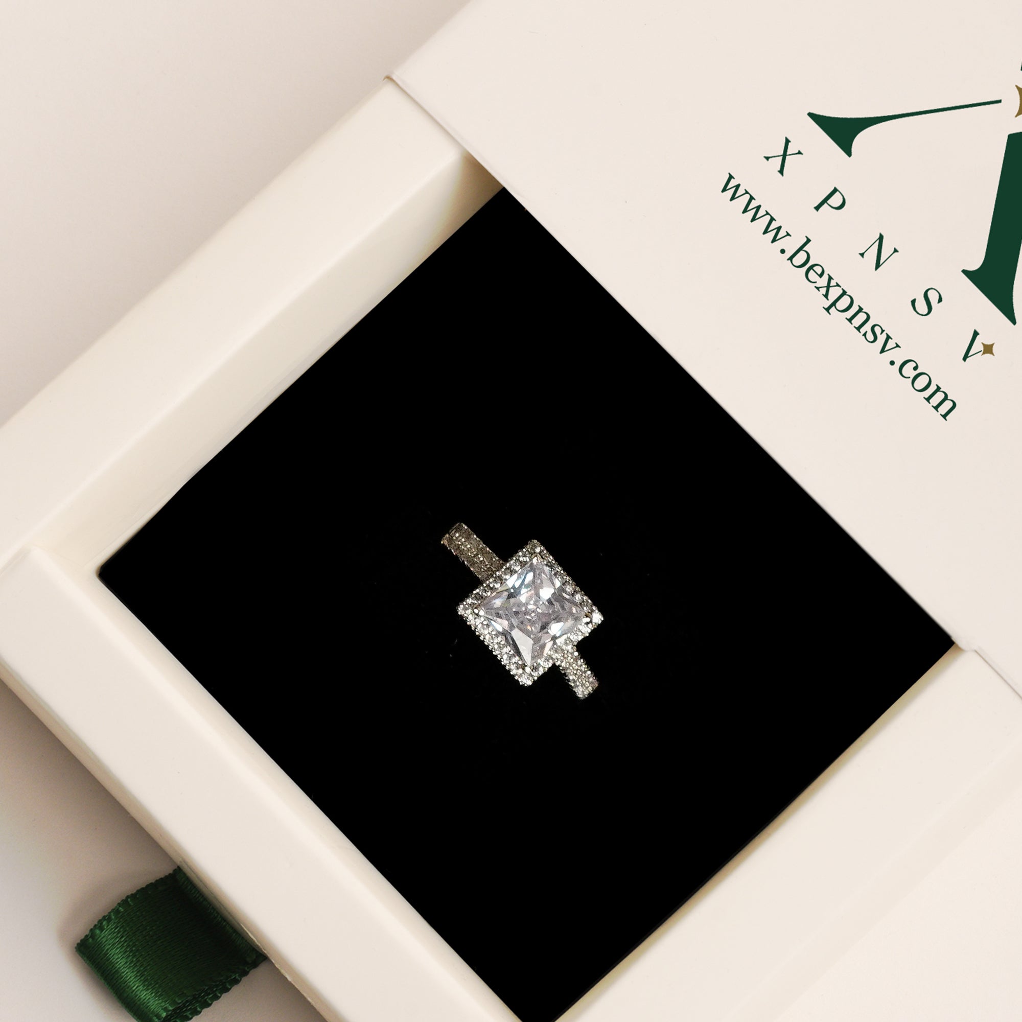 Square Solitaire Silver