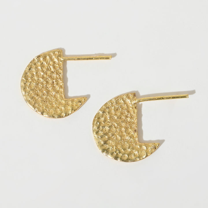 Textured Half Moon Earrings