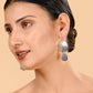 Dual Silver Dangler Earrings