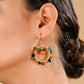 Uncut Semi-Precious Circular Earrings