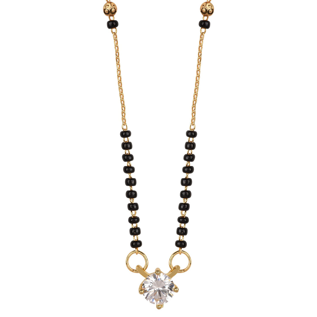 AMERICAN DIAMOND PRISM SQUARE SOLITIARE MANGALSUTRA