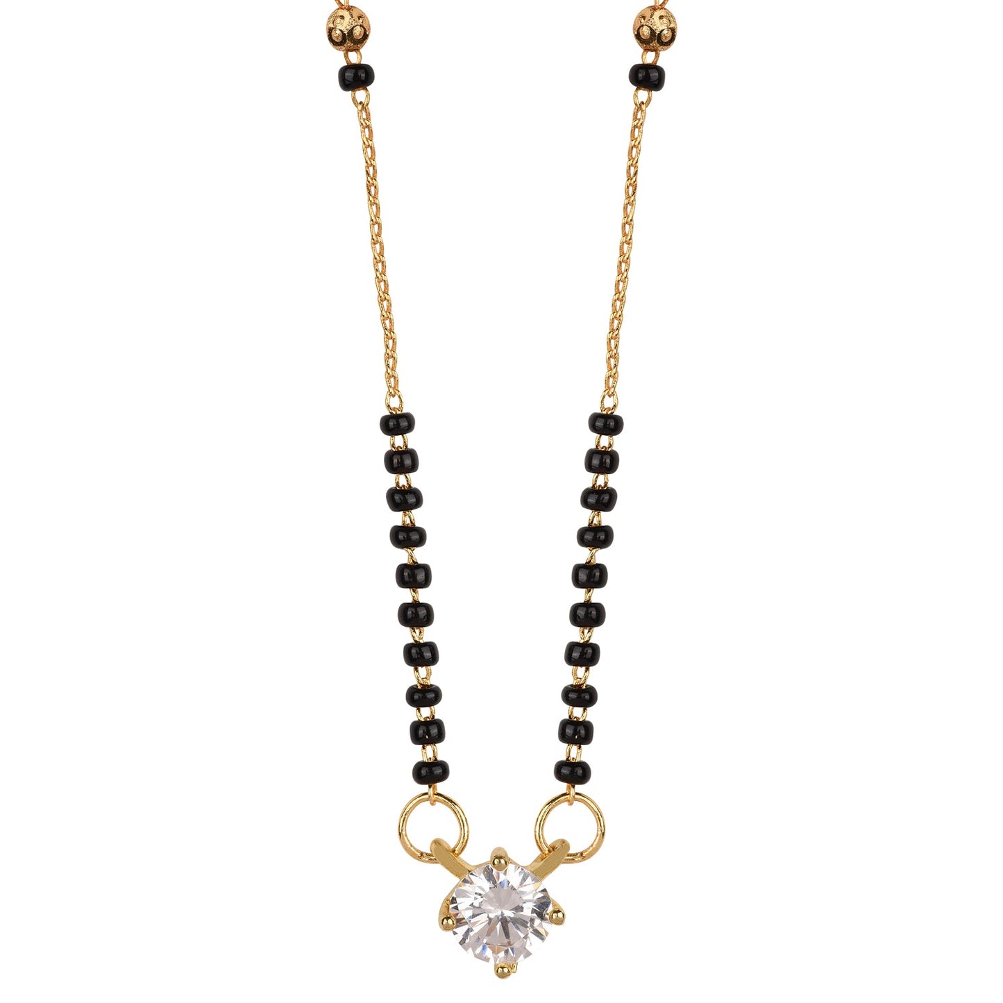 AMERICAN DIAMOND PRISM SQUARE SOLITIARE MANGALSUTRA