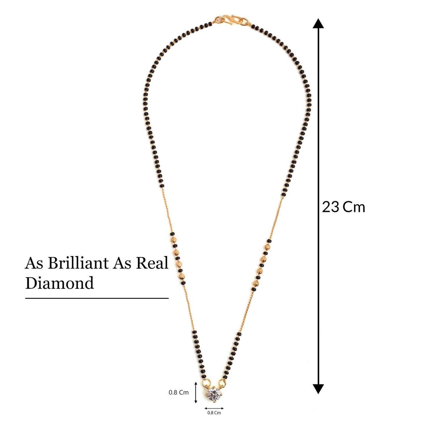 AMERICAN DIAMOND PRISM SQUARE SOLITIARE MANGALSUTRA