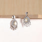 American Diamond Bezel Drop Earrings with Sunshine Stones