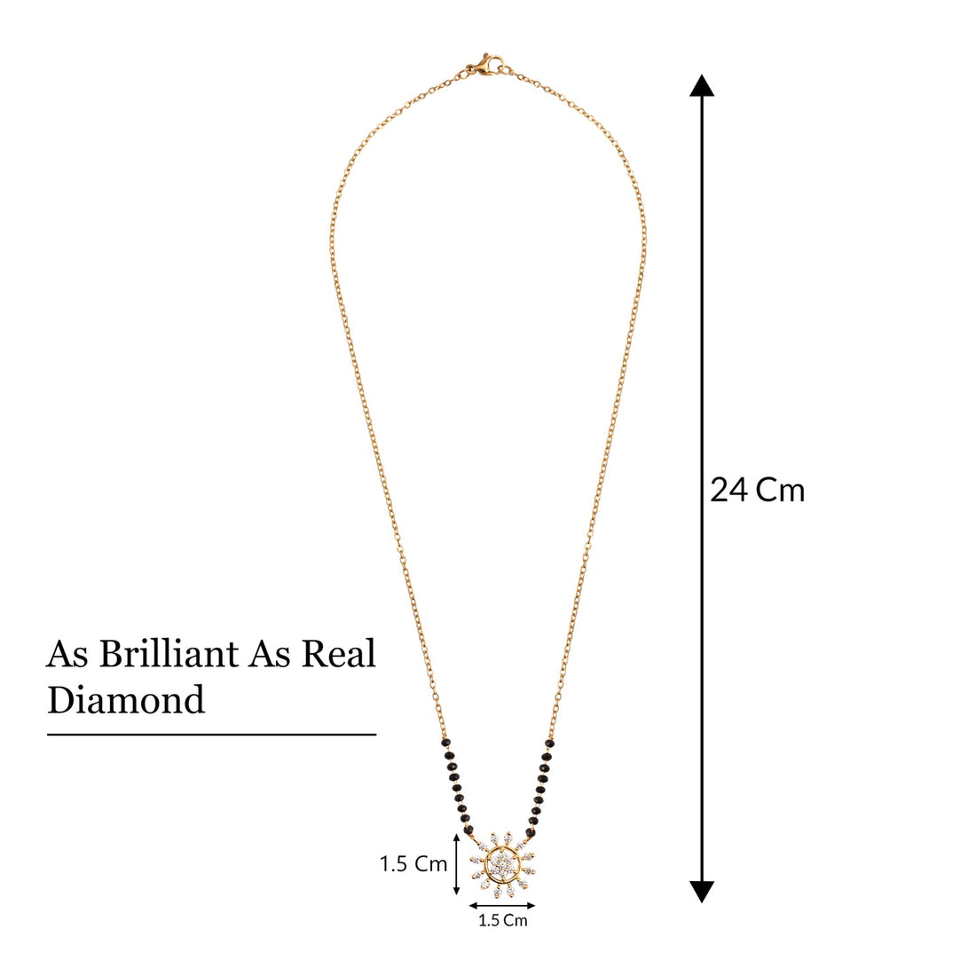 American Diamond Blossom Mangalsutra