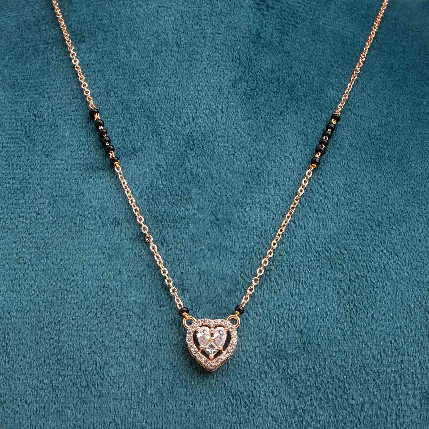 American Diamond Heart Shaped Mangalsutra