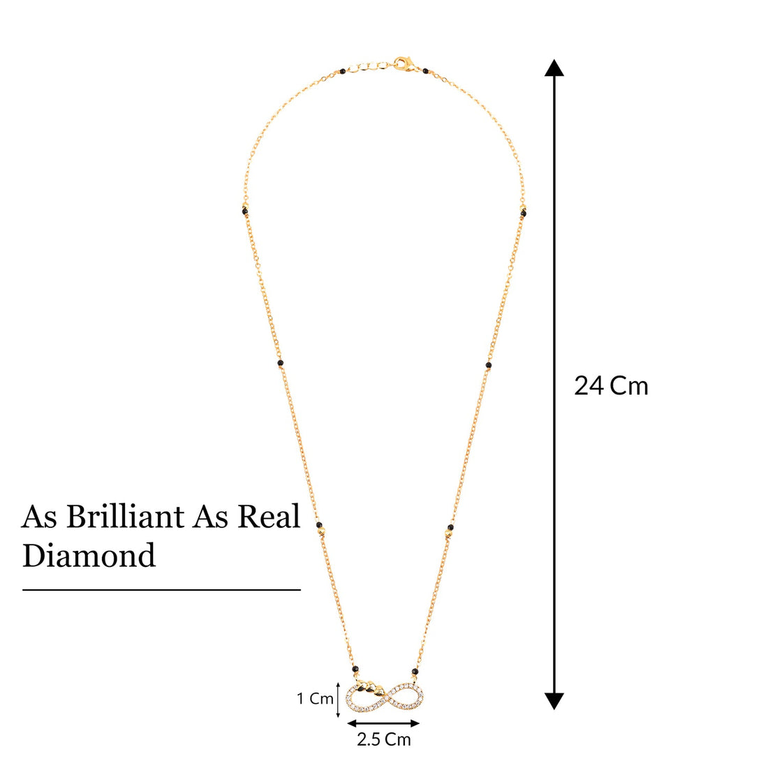 American Diamond Infinity Shaped Mangalsutra