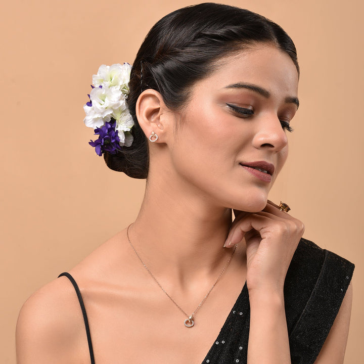 American Diamond Mangalsutra with Earrings