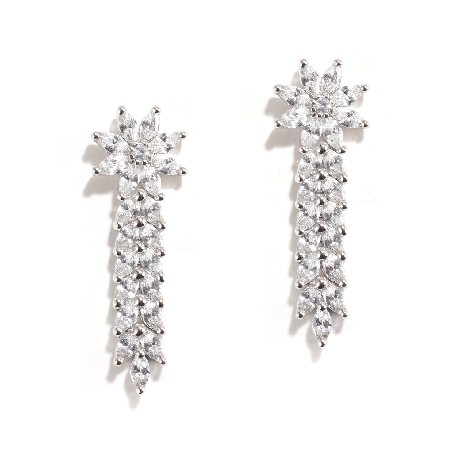 American Diamond Shooting Star Drop Earrings