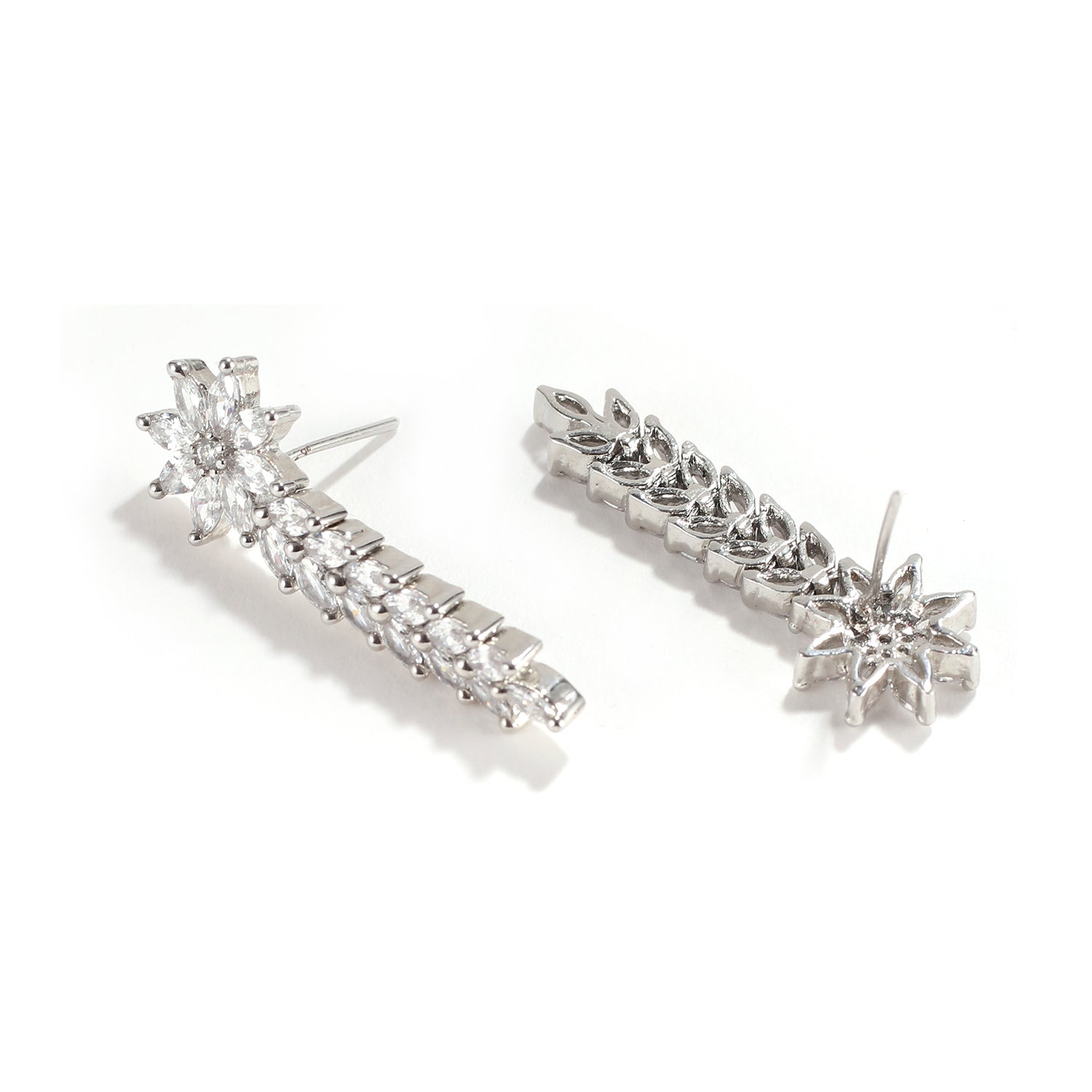 American Diamond Shooting Star Drop Earrings