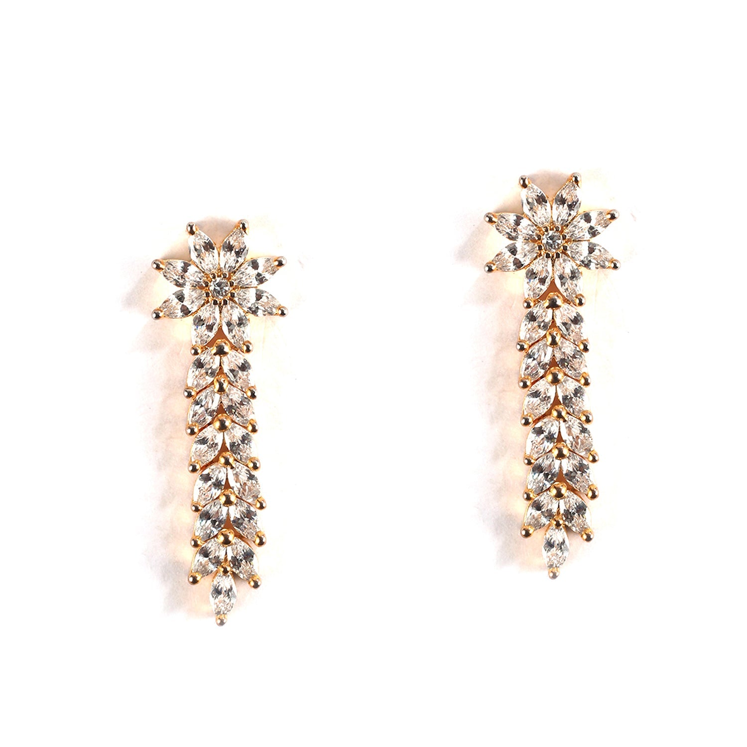 American Diamond Shooting Star Drop Earrings