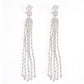 American Diamond Shoulder Length Party Earrings