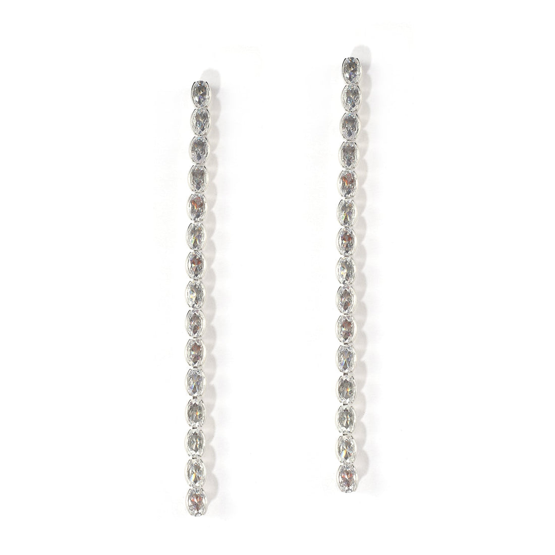 American Diamond Single Drop Earrings