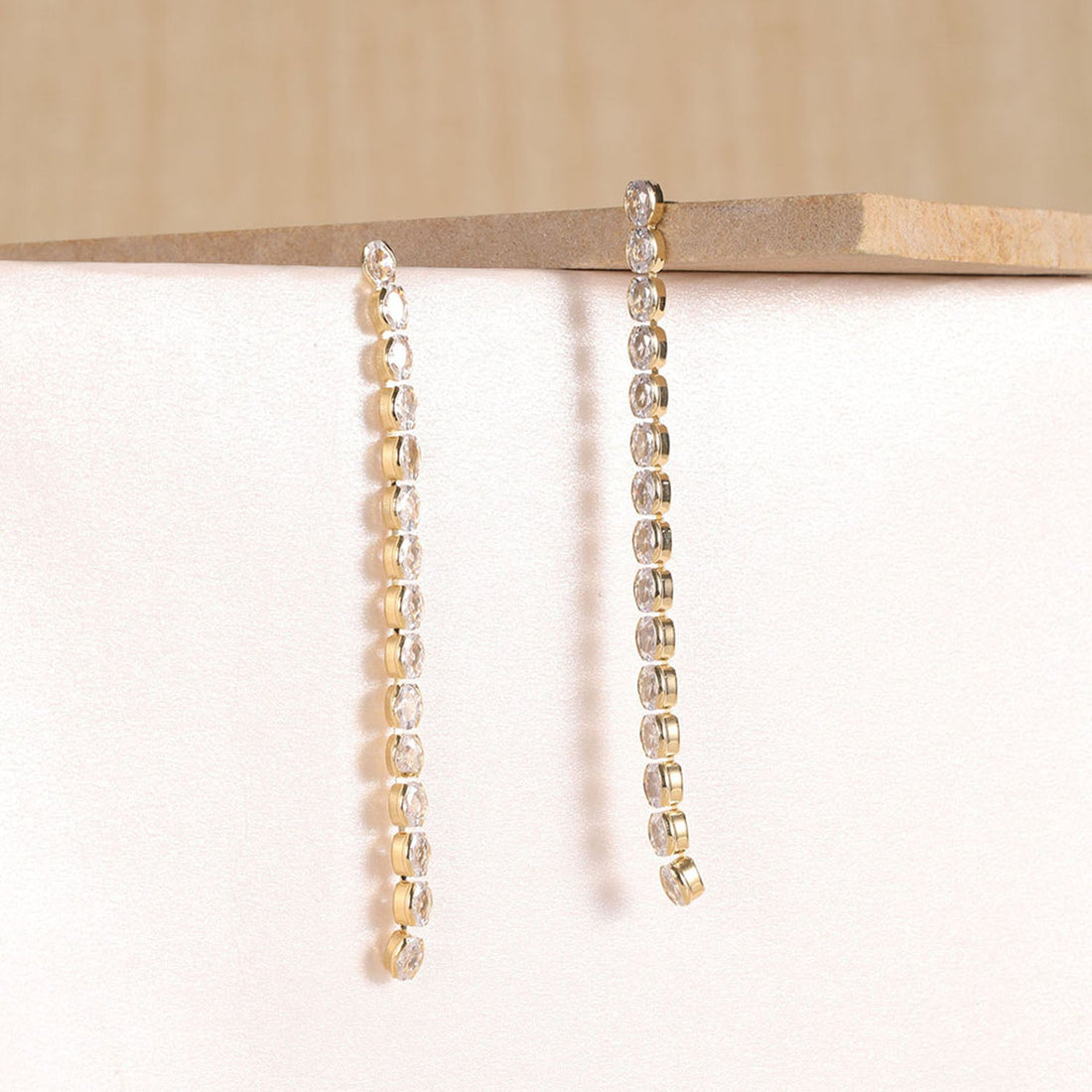 American Diamond Single Drop Earrings